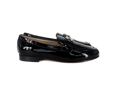 Silver charm loafers