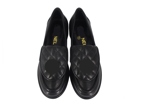 cc turn lock quilted loafers